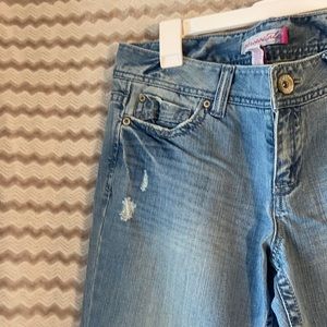 Aeropostale Blue Bootcut Distressed Jeans